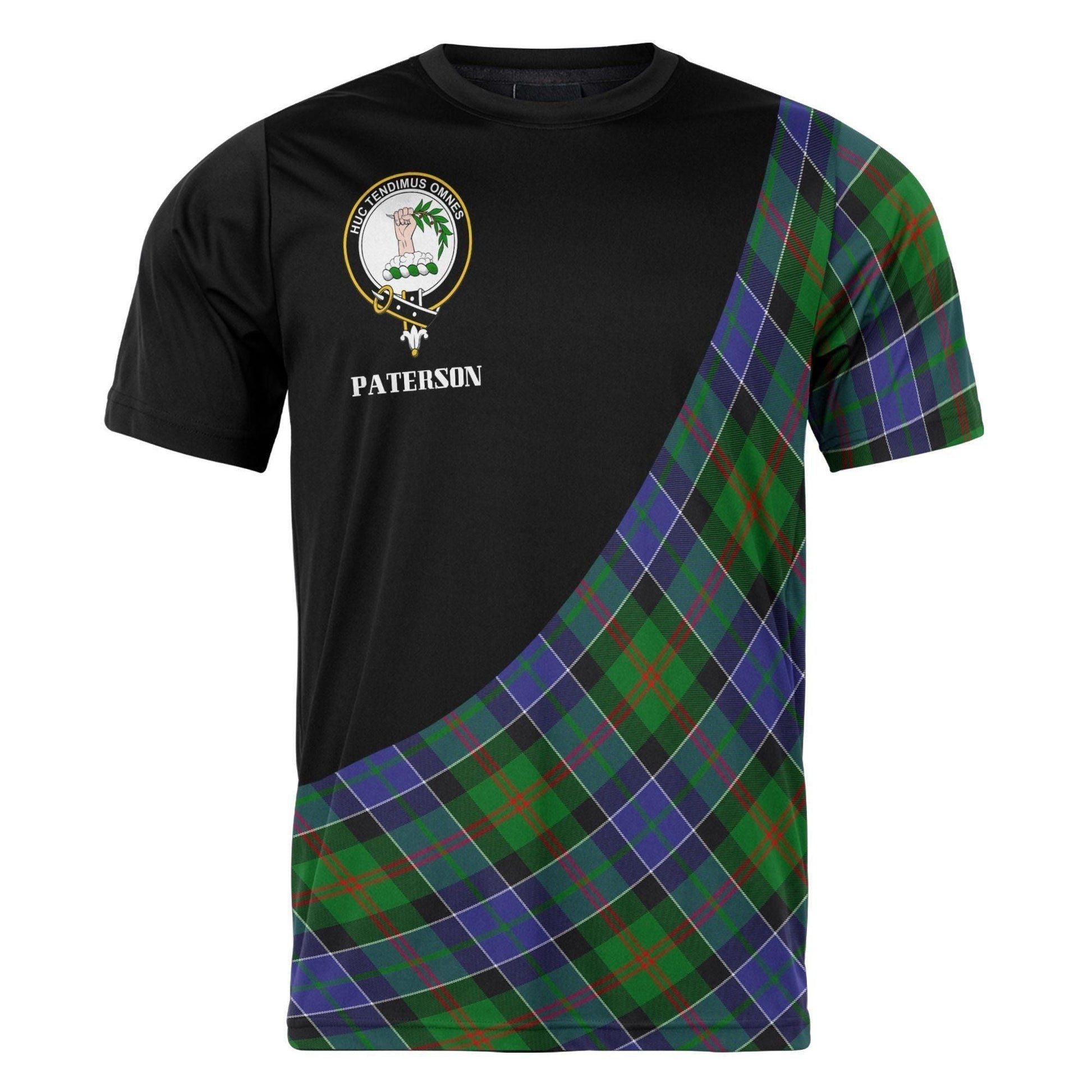 Printivon Paterson Clan Tartan with Kilt Design Personalized Tee Shirt Scotland Gift For Mom and Dad