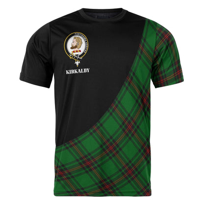 Printivon Kirkaldy Clan Tartan with Kilt Design Personalized Tee Shirt Scotland Gift For Mom and Dad