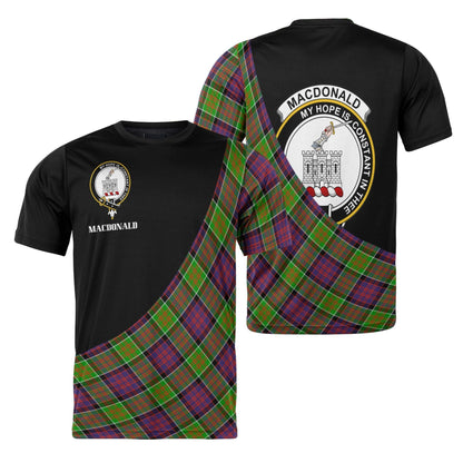 Printivon MacDonald (Clan Tartan with Kilt Design Personalized Tee Shirt Scotland Gift For Mom and Dad