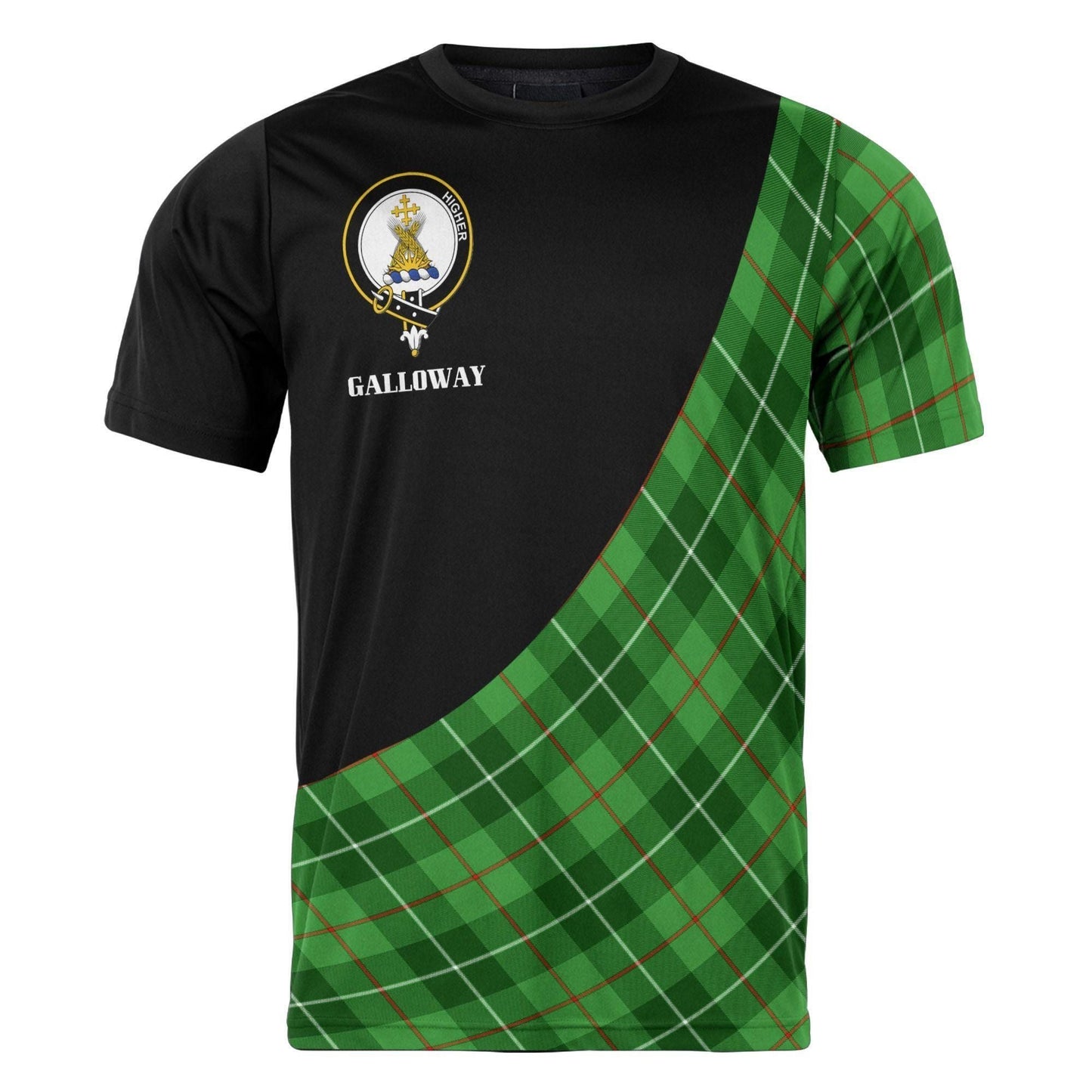 Printivon Galloway Clan Tartan with Kilt Design Personalized Tee Shirt Scotland Gift For Mom and Dad