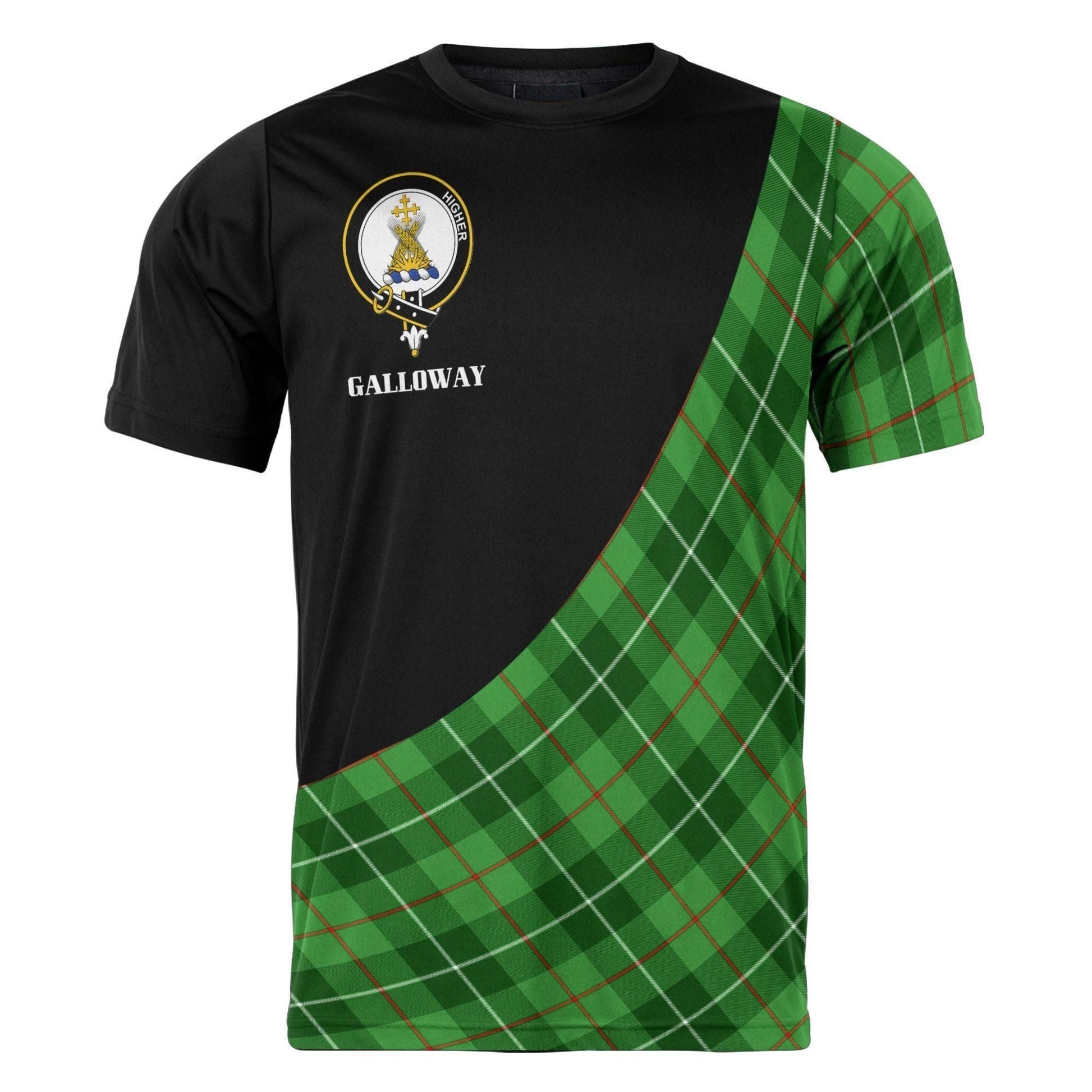 Printivon Galloway Clan Tartan with Kilt Design Personalized Tee Shirt Scotland Gift For Mom and Dad