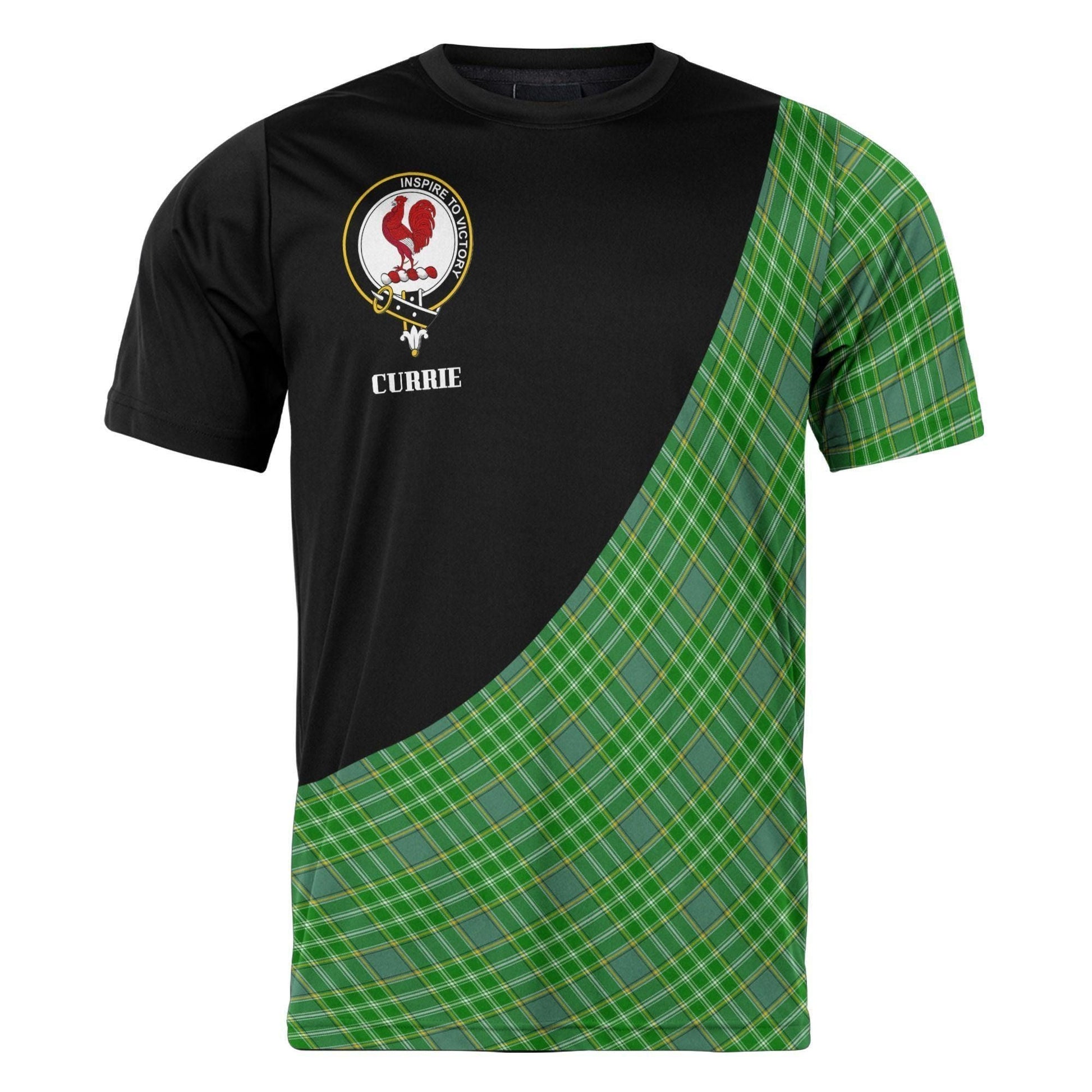 Printivon Currie Clan Tartan with Kilt Design Personalized Tee Shirt Scotland Gift For Mom and Dad