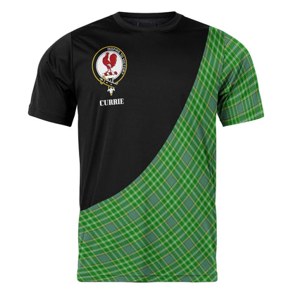 Printivon Currie Clan Tartan with Kilt Design Personalized Tee Shirt Scotland Gift For Mom and Dad