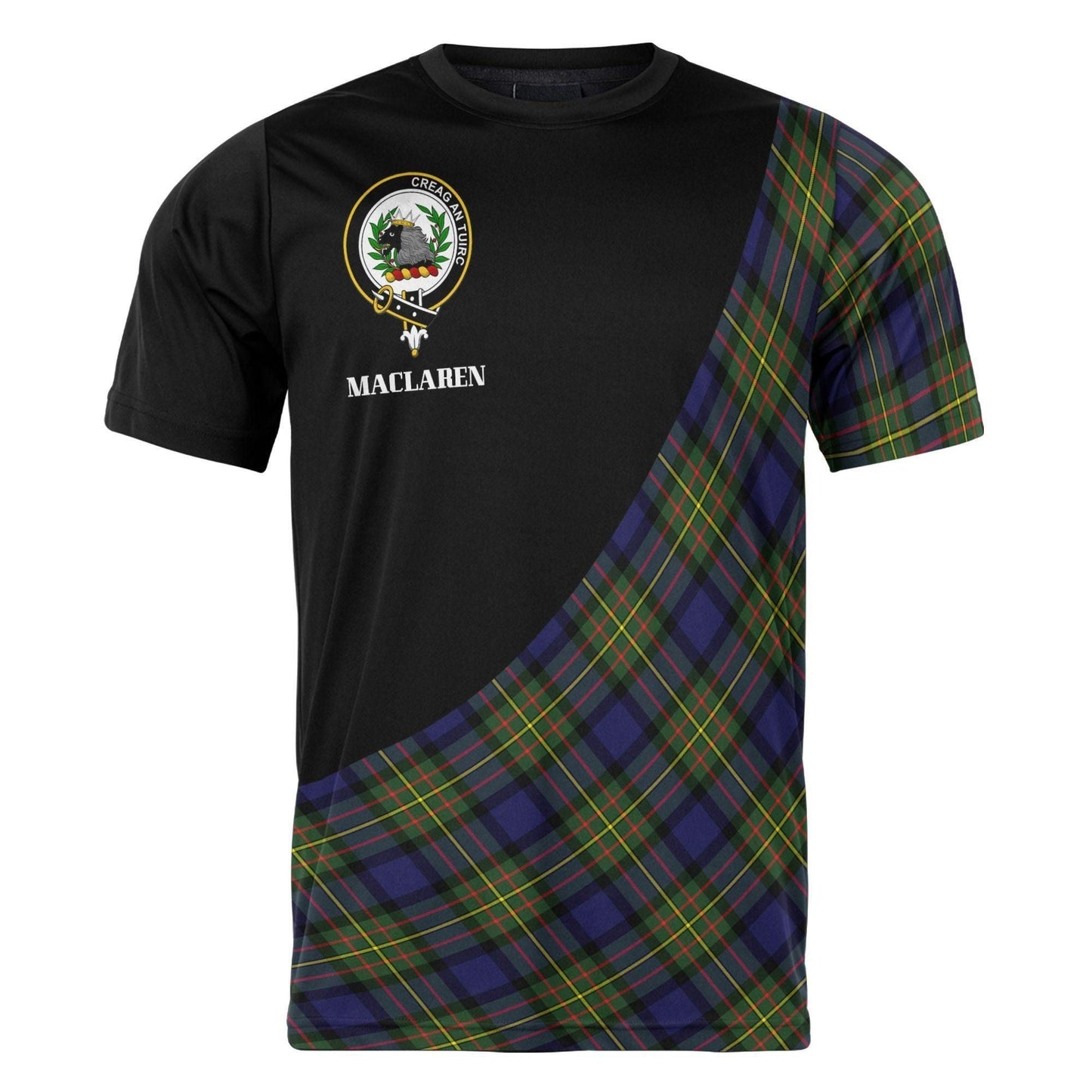 Printivon MacLaren Clan Tartan with Kilt Design Personalized Tee Shirt Scotland Gift For Mom and Dad