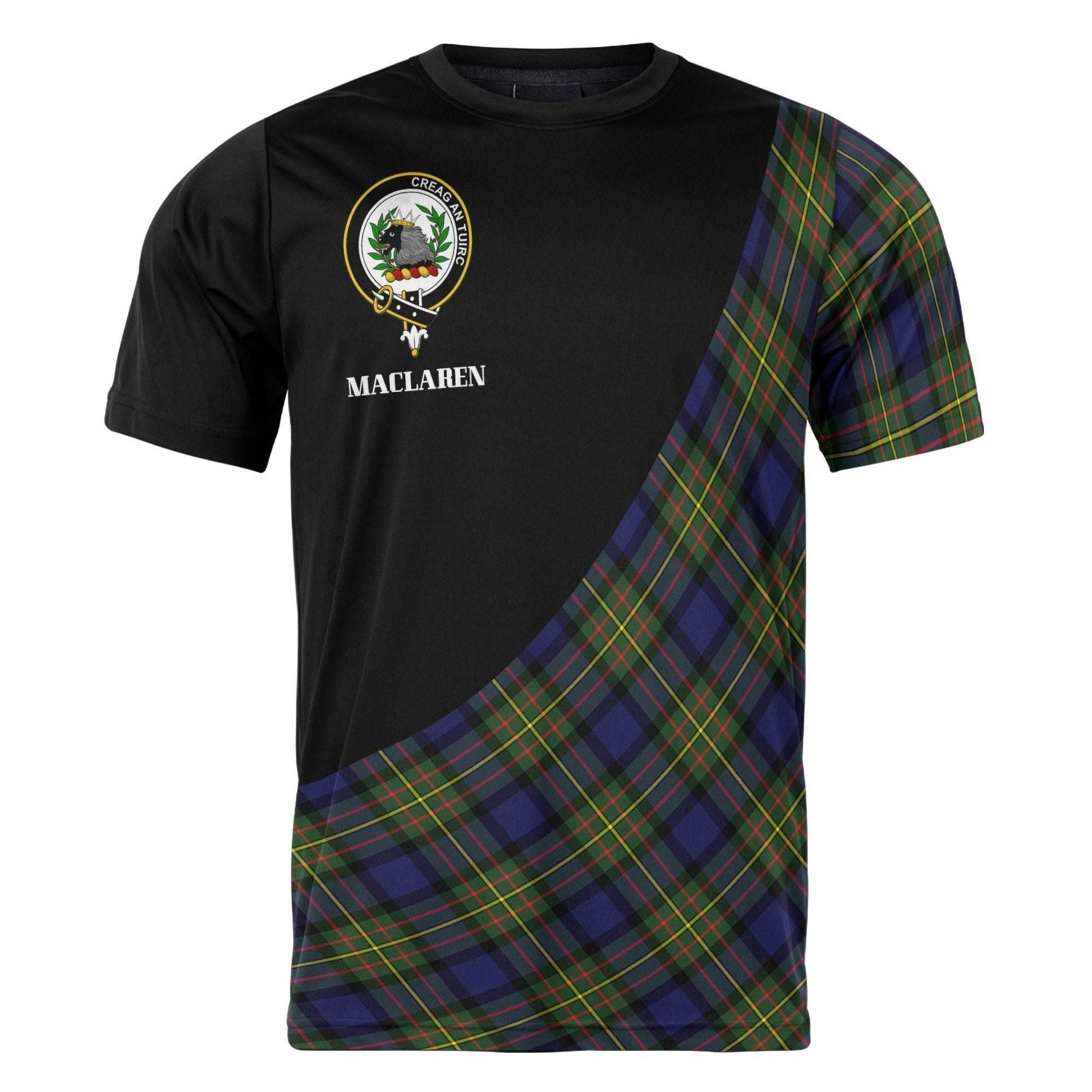 Printivon MacLaren Clan Tartan with Kilt Design Personalized Tee Shirt Scotland Gift For Mom and Dad