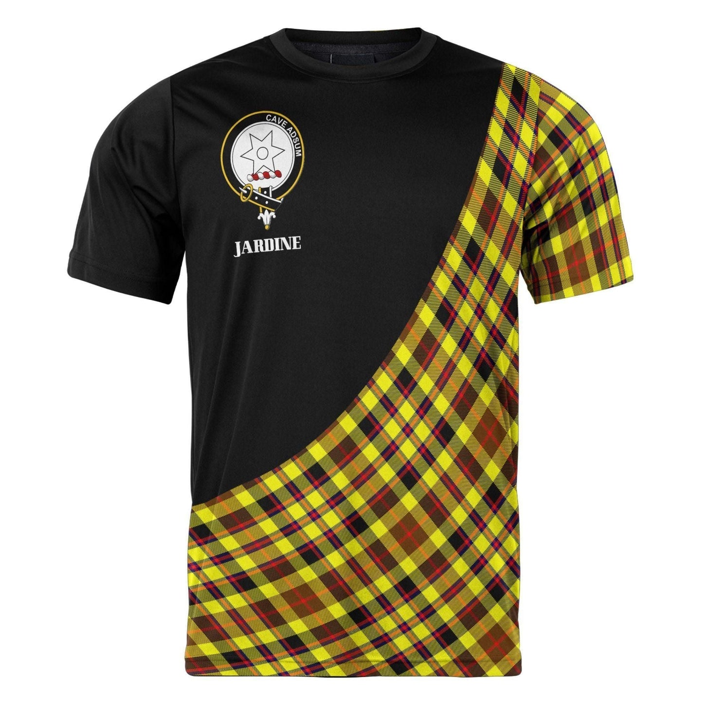 Printivon Jardine Clan Tartan with Kilt Design Personalized Tee Shirt Scotland Gift For Mom and Dad