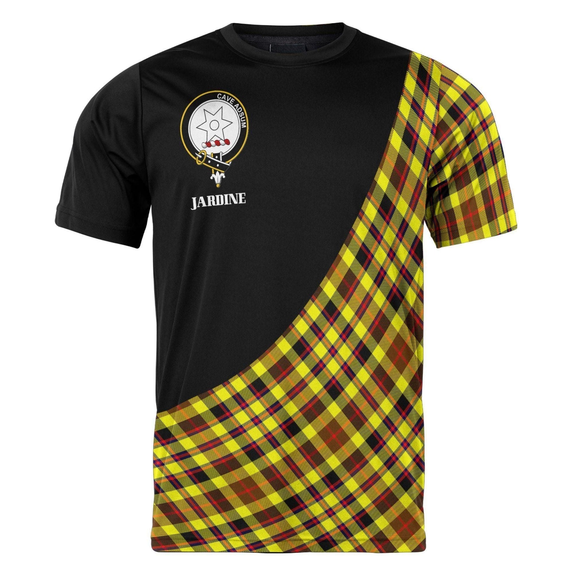 Printivon Jardine Clan Tartan with Kilt Design Personalized Tee Shirt Scotland Gift For Mom and Dad