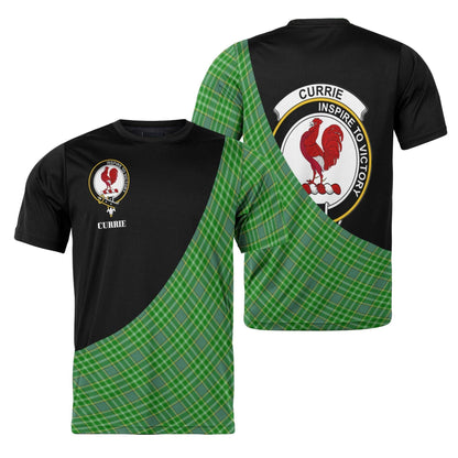 Printivon Currie Clan Tartan with Kilt Design Personalized Tee Shirt Scotland Gift For Mom and Dad