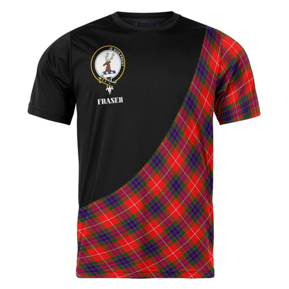 Printivon Fraser (of Lovat) Clan Tartan with Kilt Design Personalized Tee Shirt Scotland Gift For Mom and Dad