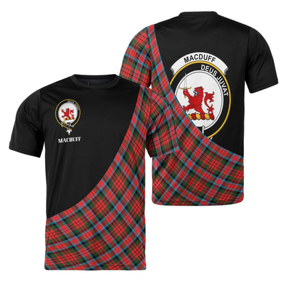 Printivon MacDuff Clan Tartan with Kilt Design Personalized Tee Shirt Scotland Gift For Mom and Dad
