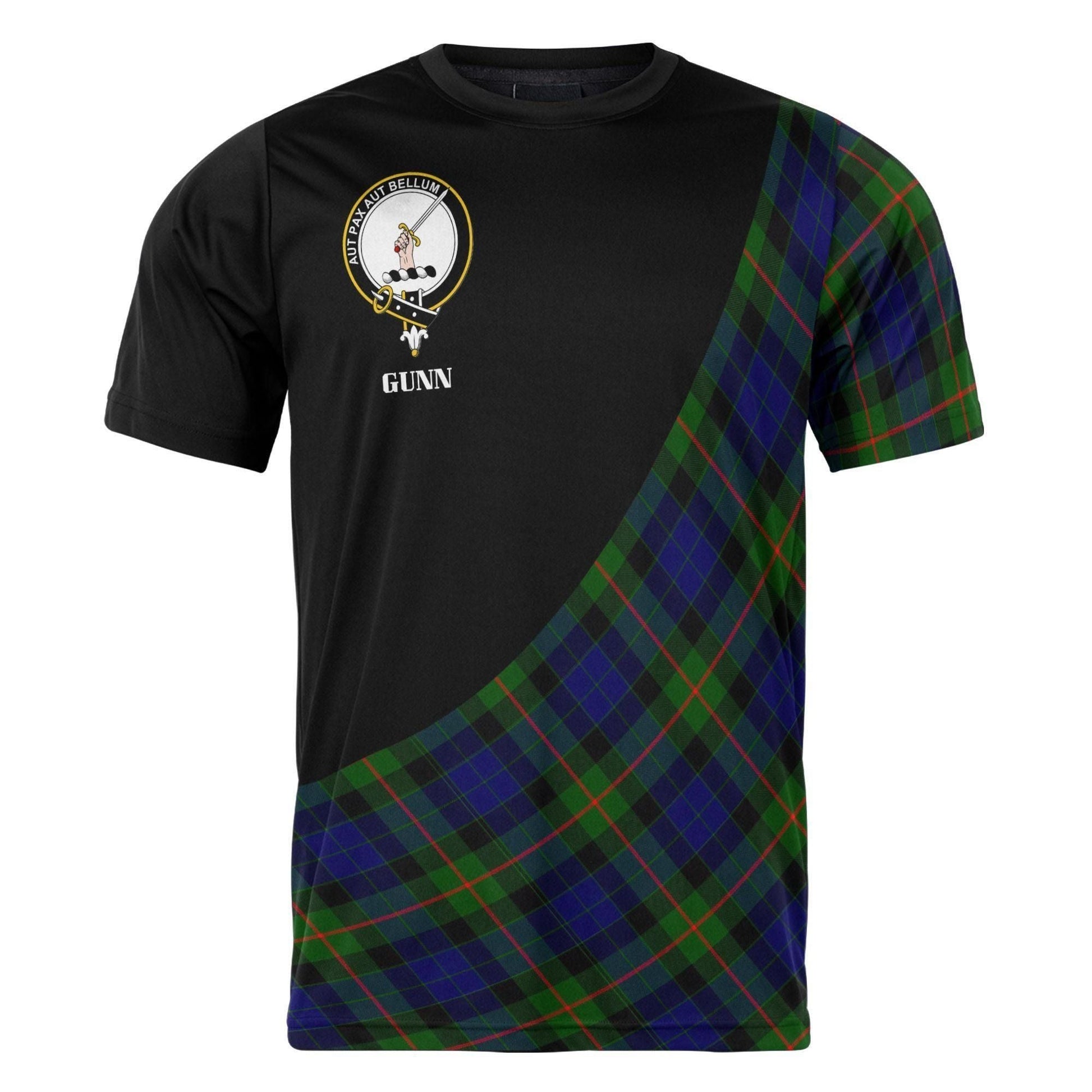 Printivon Gunn Clan Tartan with Kilt Design Personalized Tee Shirt Scotland Gift For Mom and Dad
