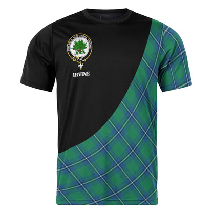 Printivon Irvine Clan Tartan with Kilt Design Personalized Tee Shirt Scotland Gift For Mom and Dad