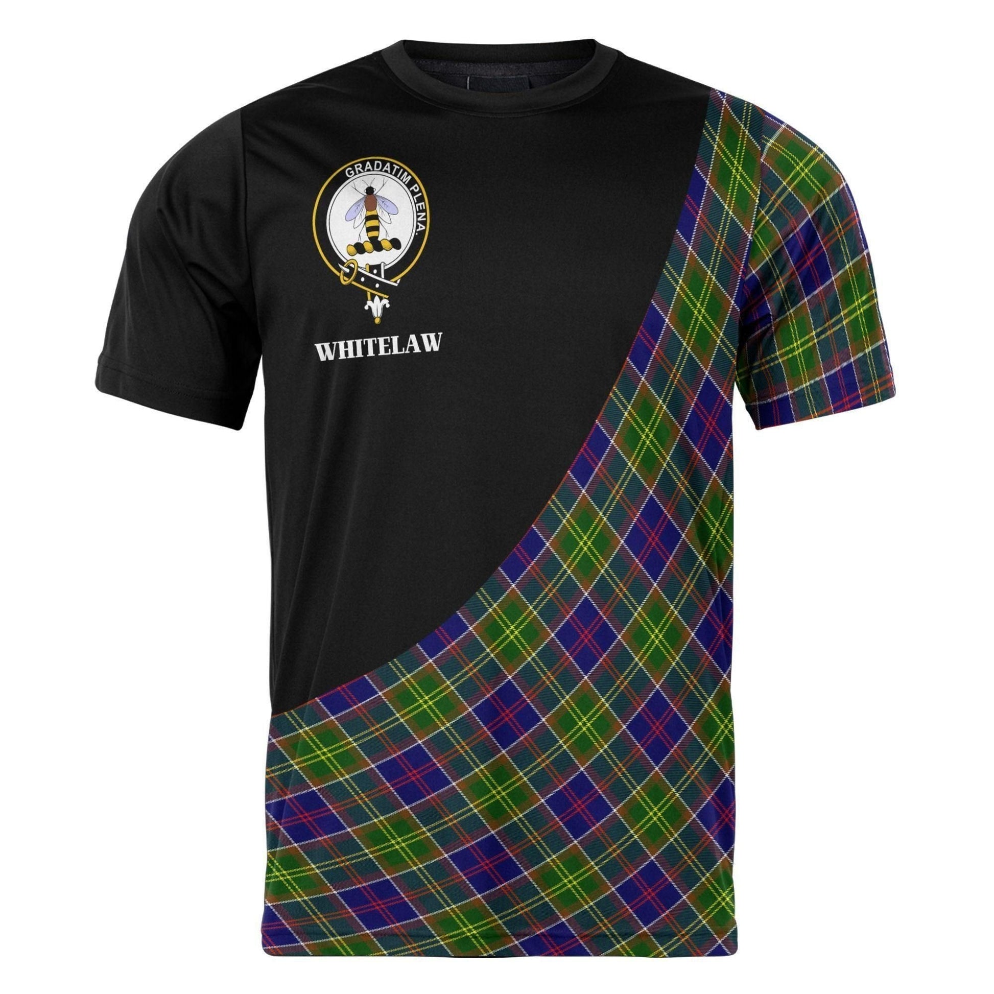 Printivon Whitelaw Clan Tartan with Kilt Design Personalized Tee Shirt Scotland Gift For Mom and Dad
