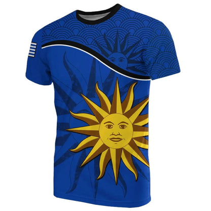 Uruguay T Shirt Flag Brush Version 2