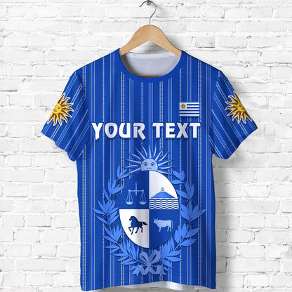 Custom Uruguay Coat of Arms T Shirt Sporty