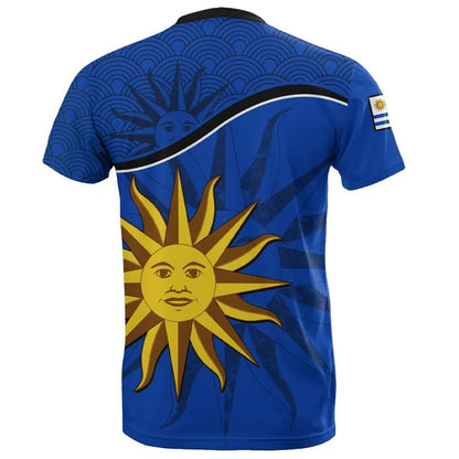 Uruguay T Shirt Flag Brush Version 2