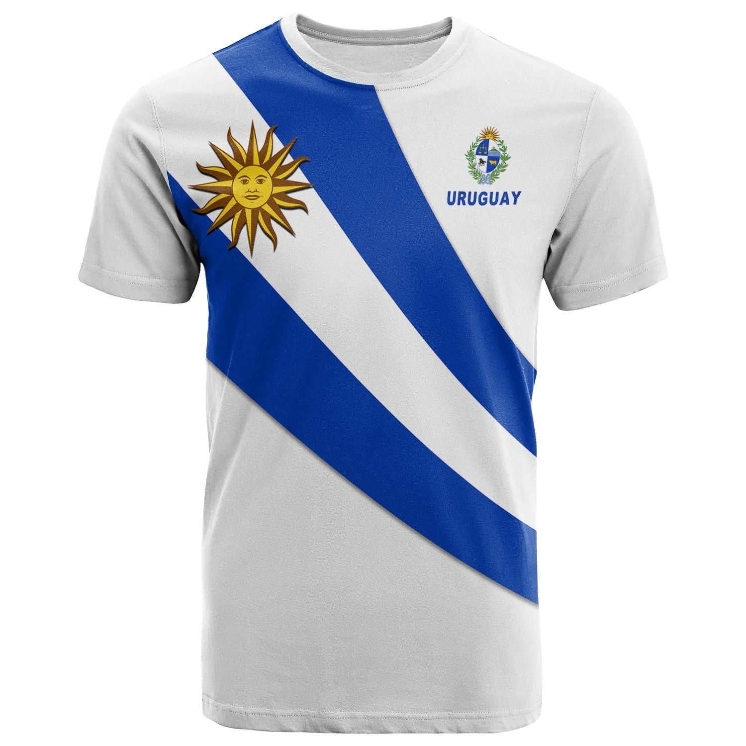 Uruguay T Shirt Flag Version White