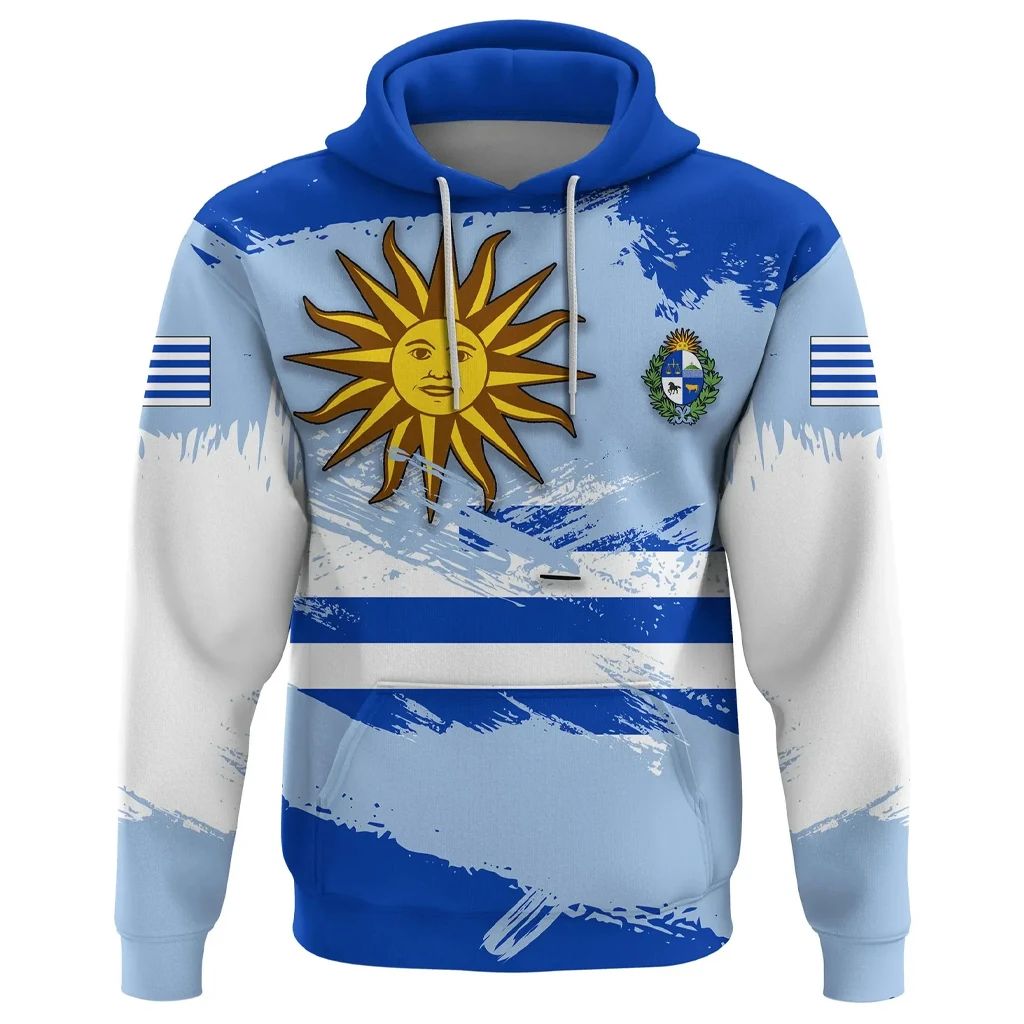 Uruguay Hoodie Flag Brush
