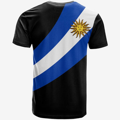 Uruguay T Shirt Flag Version Black
