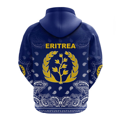 Eritrea Zip Hoodie Mix Pattern Paisley
