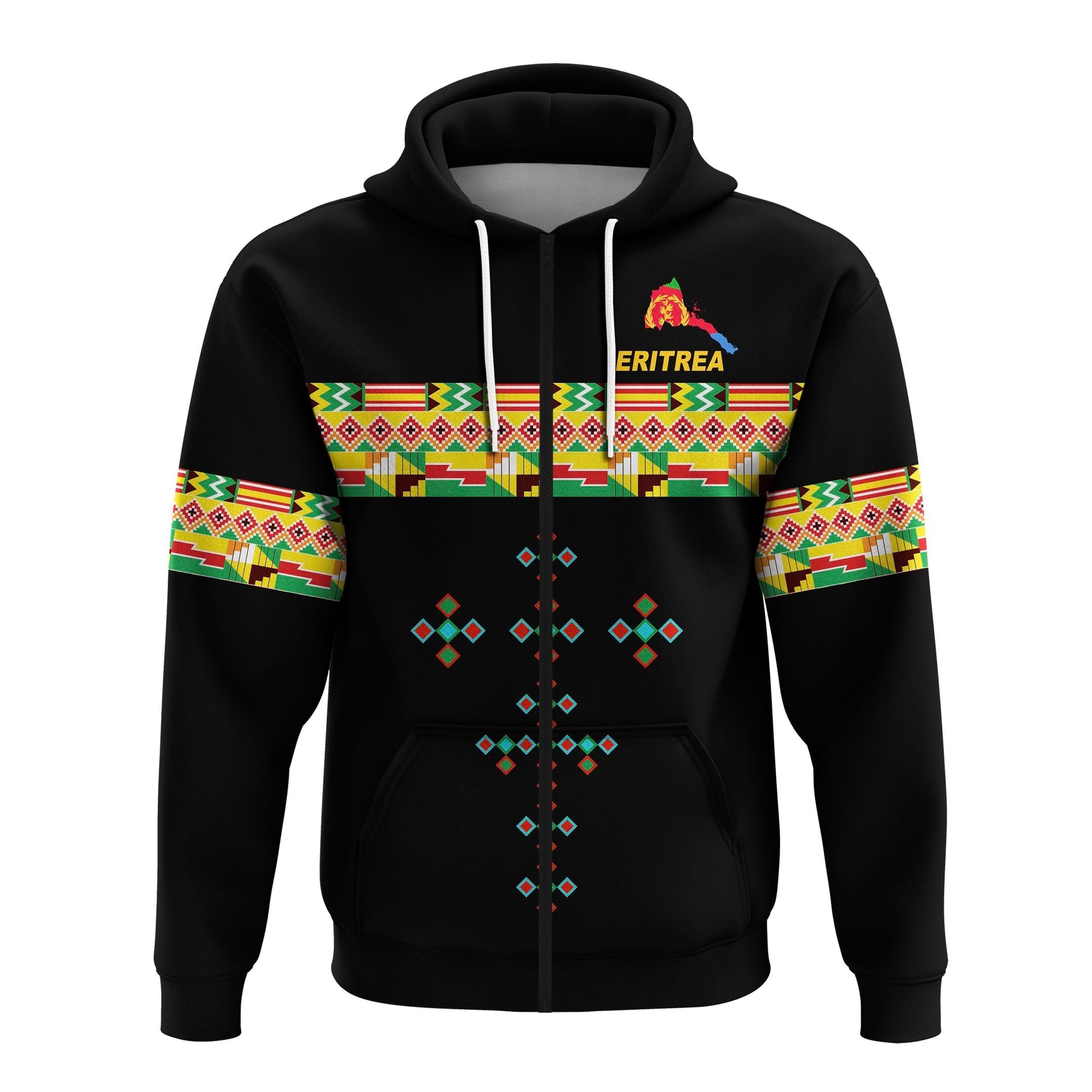 Eritrea Zip Hoodie Mix Eritrea Cross