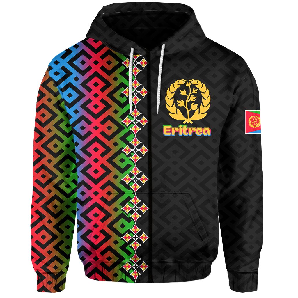 Eritrea Zip Hoodie Gradient Color Flag