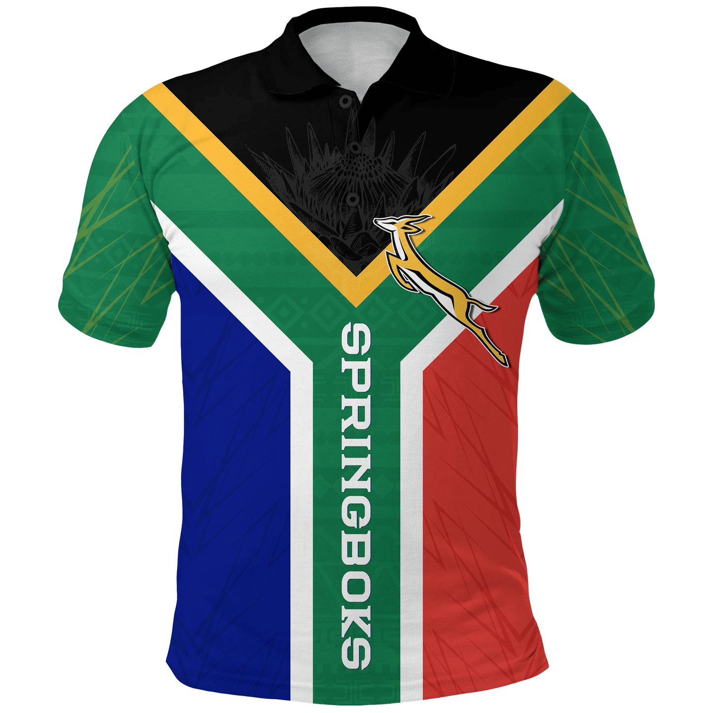 Custom Springboks Passion Polo Shirt South Africa Rugby