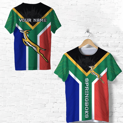 Custom Springboks Passion T Shirt South Africa Rugby