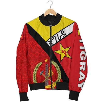 Jacket - Tigray Coat Of Arms With Africa Pattern Bomber Jacket