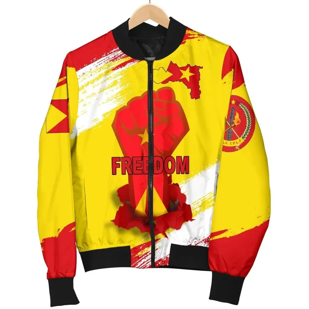 Jacket - Freedom Tigray Flag And Map Bomber Jacket
