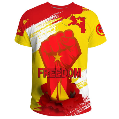 T-shirt - Freedom Tigray Flag And Map T-shirt
