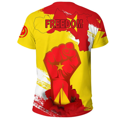 T-shirt - Freedom Tigray Flag And Map T-shirt