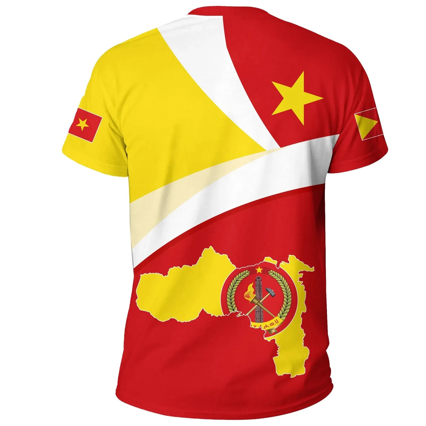 T-shirt - Tigray Flag Maps Red T-shirt