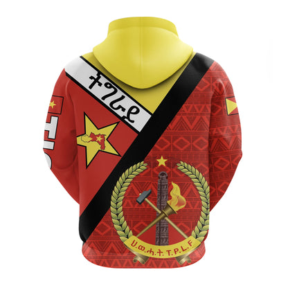 Hoodie Tigray Coat Of Arms With Africa Pattern Hoodie