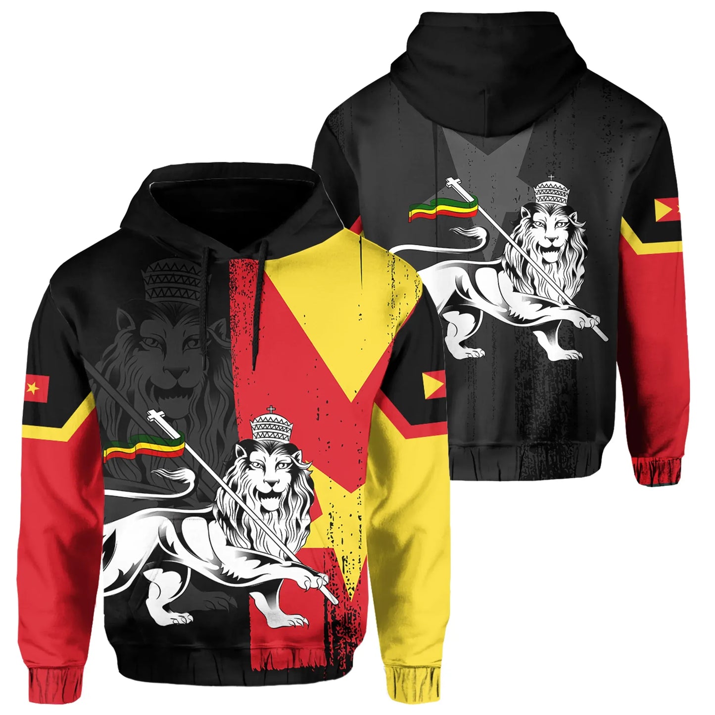 Hoodie Lion of Judah Pullover Tigray Flag J40