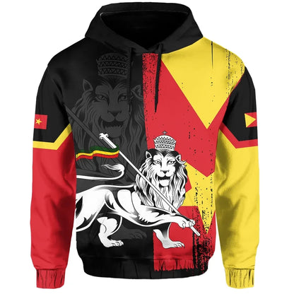 Hoodie Lion of Judah Pullover Tigray Flag J40