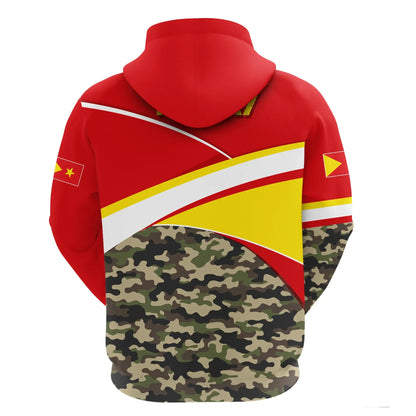 Hoodie Tigray Flag TPLF Camo Red Pullover