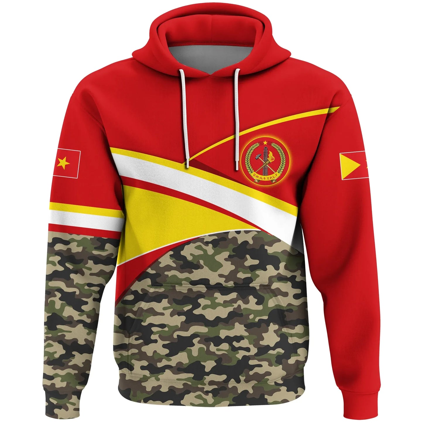 Hoodie Tigray Flag TPLF Camo Red Pullover