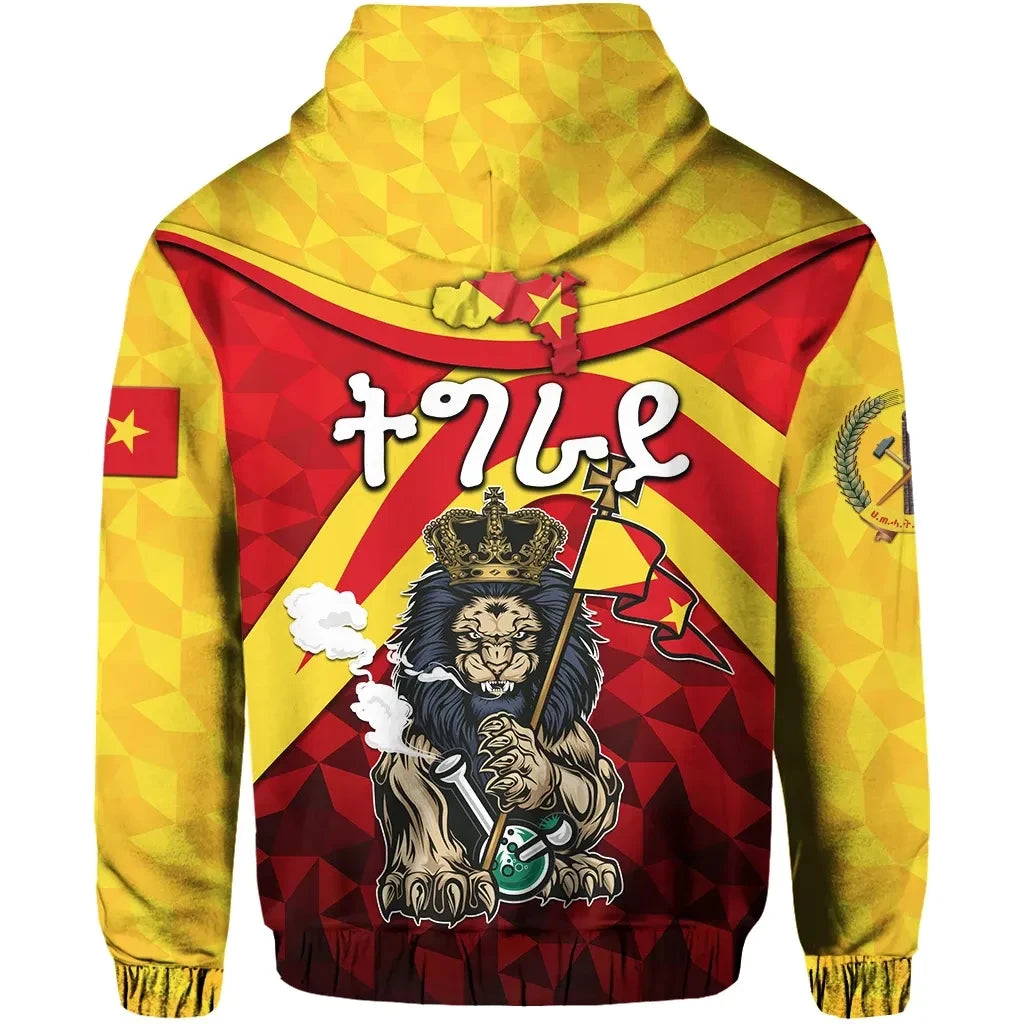 Hoodie Tigray Vibes Version Powerful Lion Hoodie