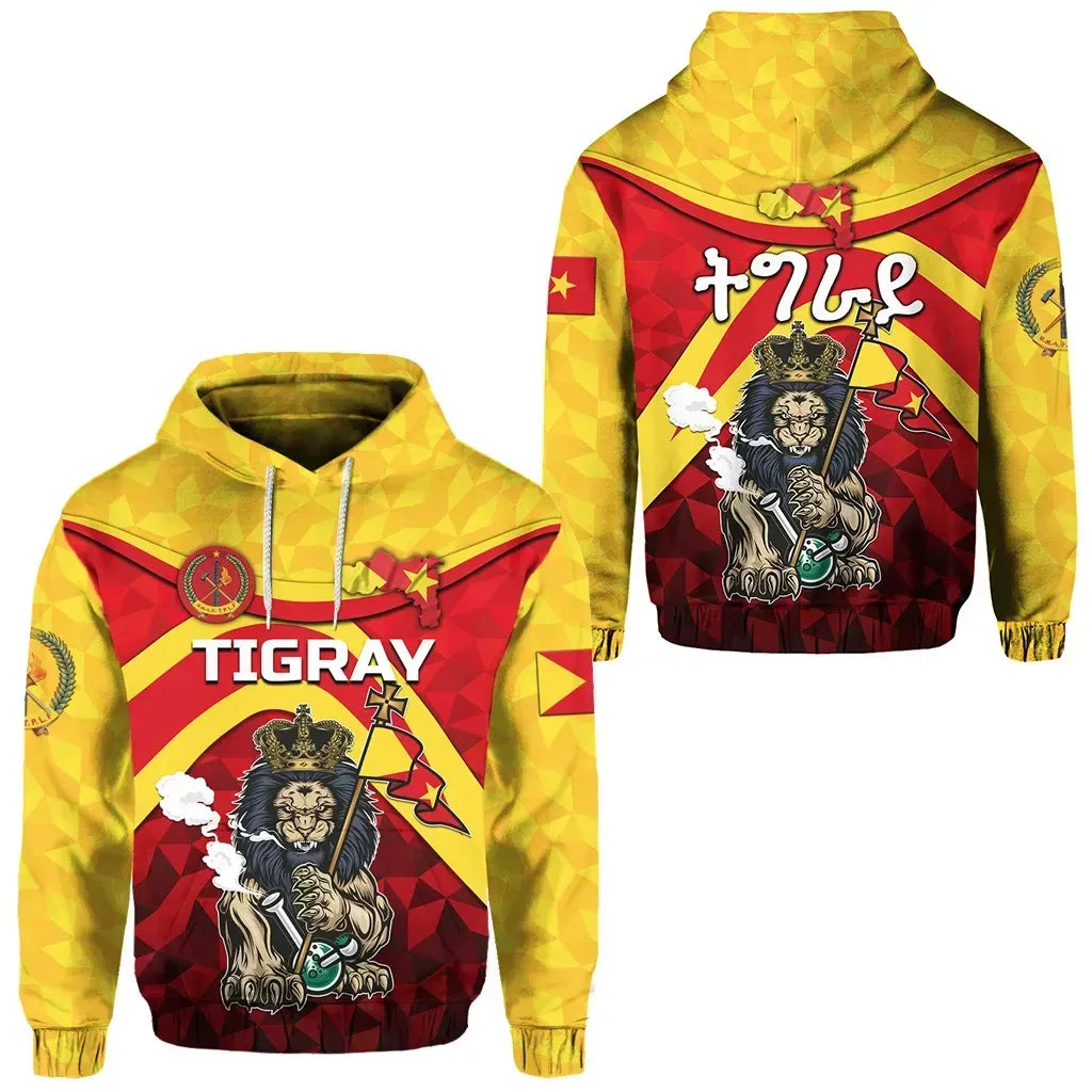 Hoodie Tigray Vibes Version Powerful Lion Hoodie