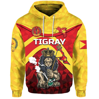 Hoodie Tigray Vibes Version Powerful Lion Hoodie
