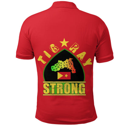 Polo Shirt - Tigray Strong (Red) Polo Shirt