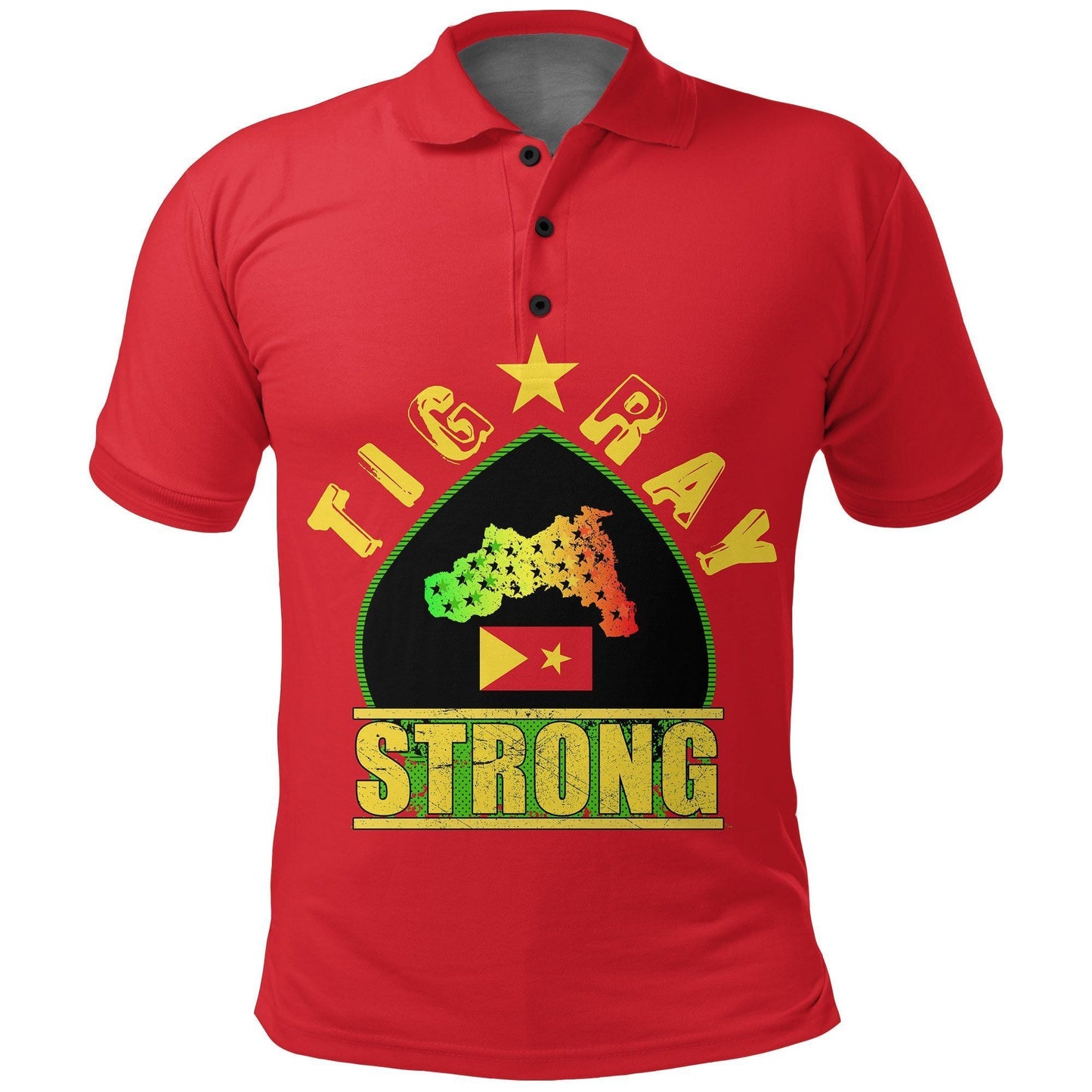 Polo Shirt - Tigray Strong (Red) Polo Shirt