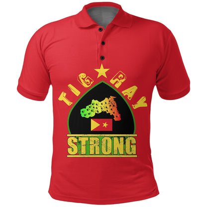 Polo Shirt - Tigray Strong (Red) Polo Shirt