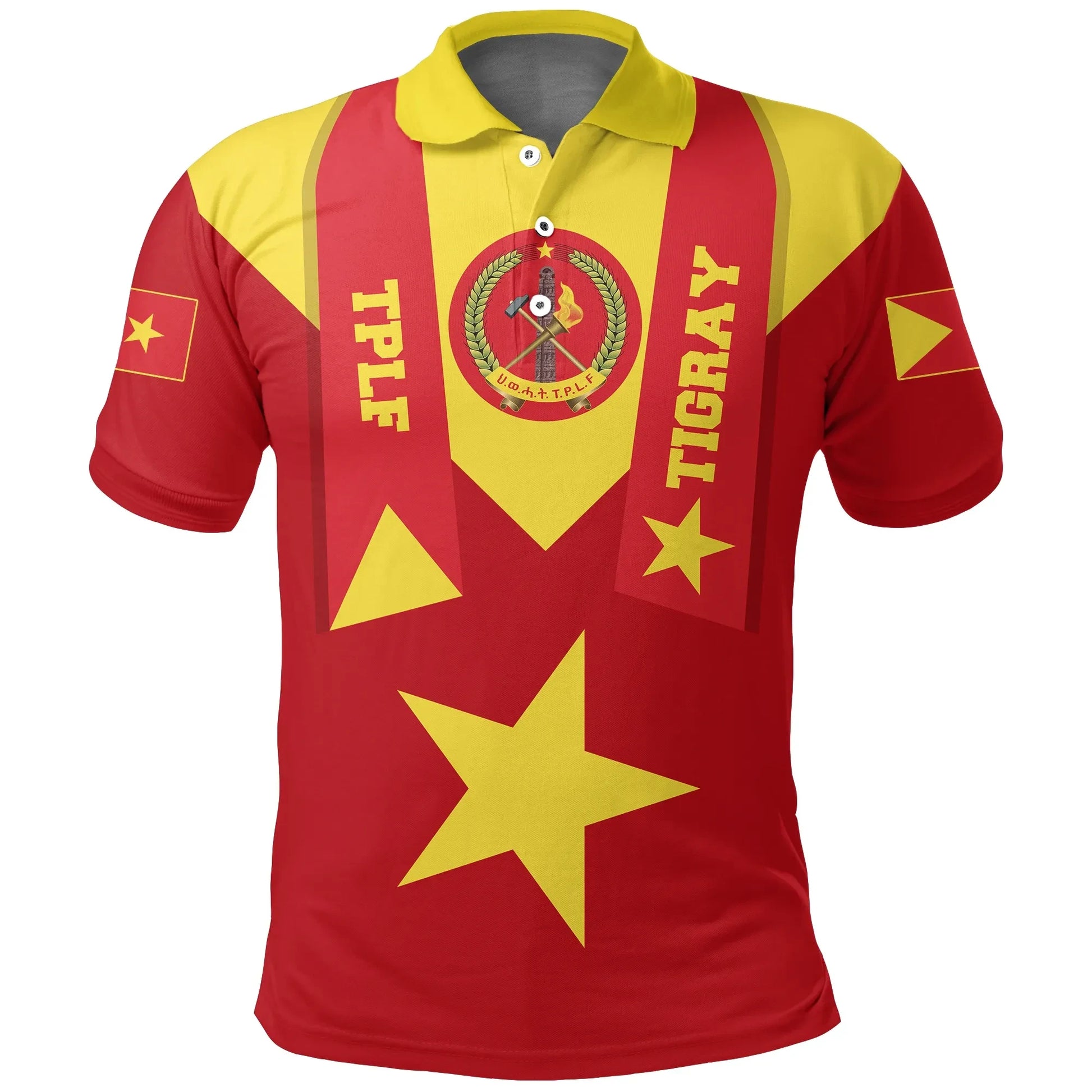 Polo Shirt - Tigray Flag Proud Red Polo Shirt