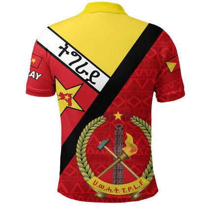 Polo Shirt - Tigray Coat Of Arms With Africa Pattern Polo Shirt