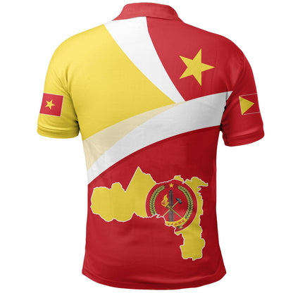 Polo Shirt - Tigray Flag Maps Red Polo Shirt