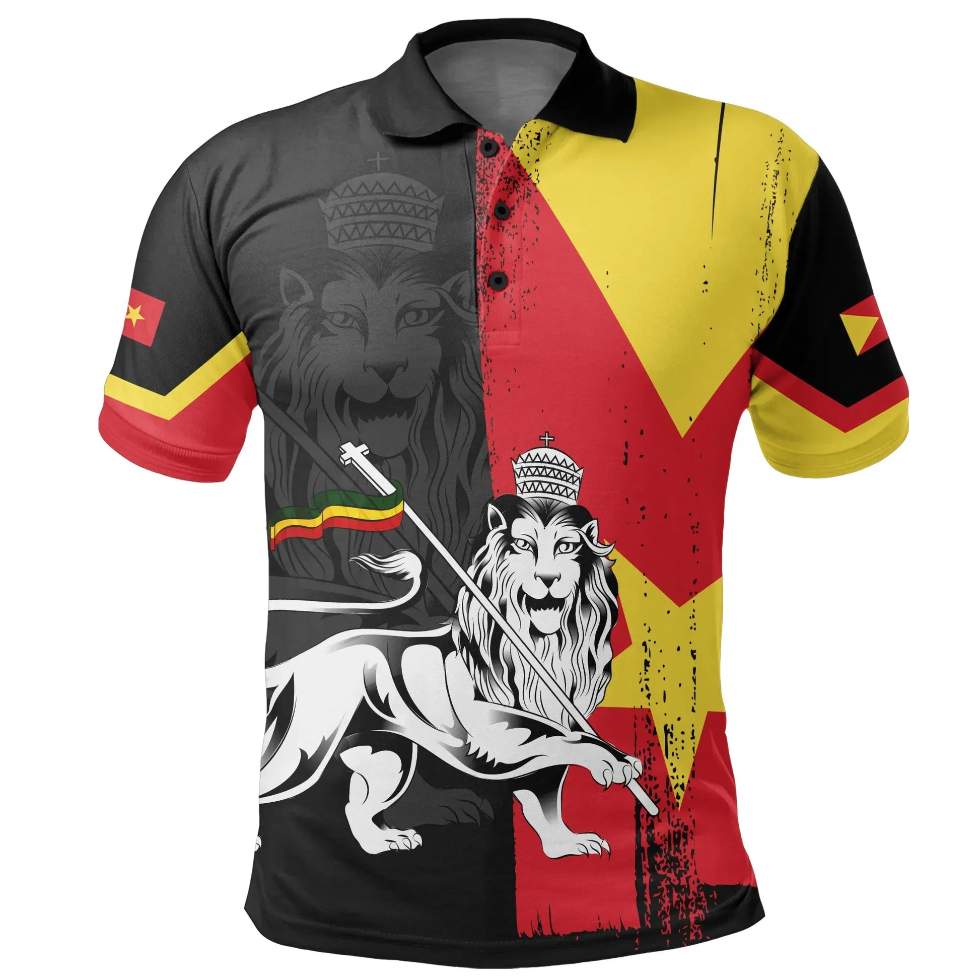 Polo Shirt - Lion of Judah Polo Shirt Tigray Flag