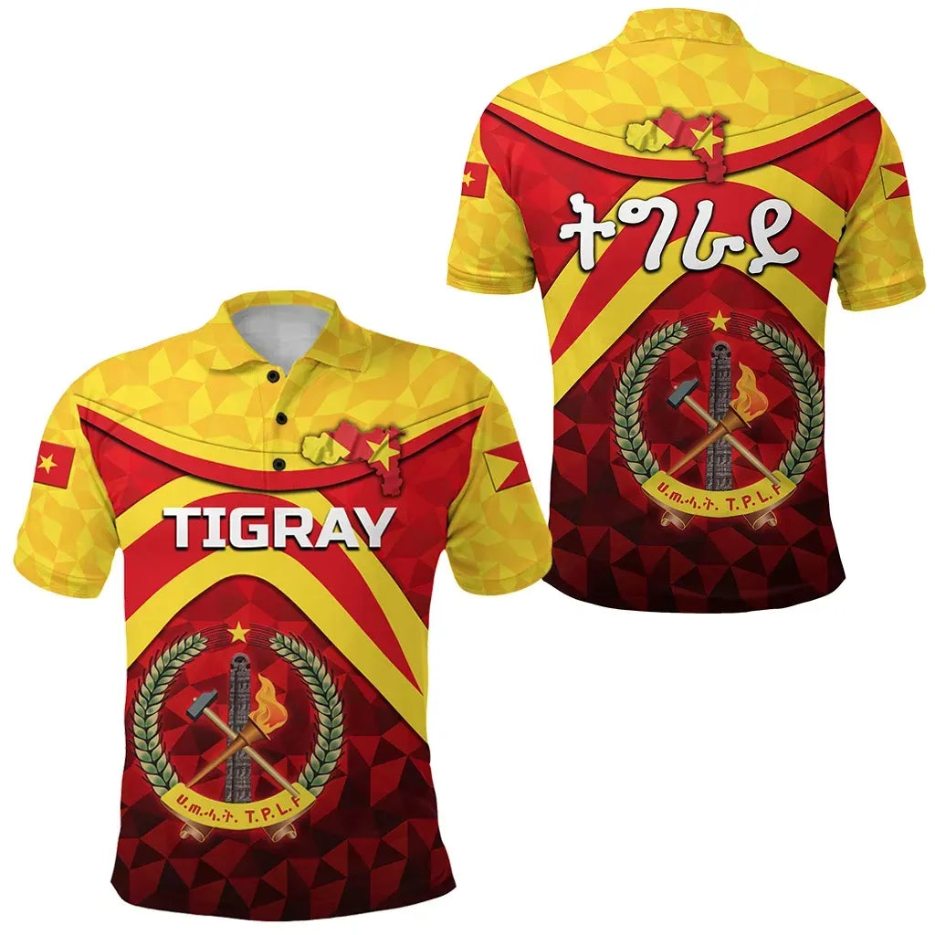 Polo Shirt - Tigray Vibes Version Coat Of Arms Polo Shirt