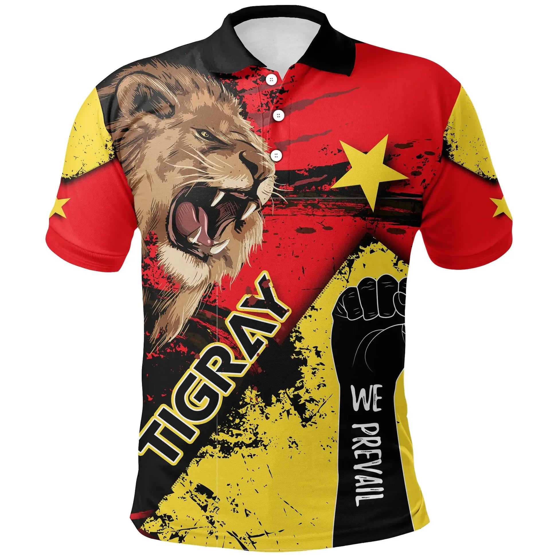 Polo Shirt - Tigray Prevail - Brush Style Polo Shirt